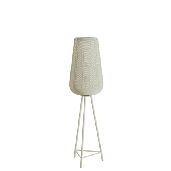 Beige stoffen vloerlamp in stijlvol ontwerp Light & Living Adeta – H 135 cm