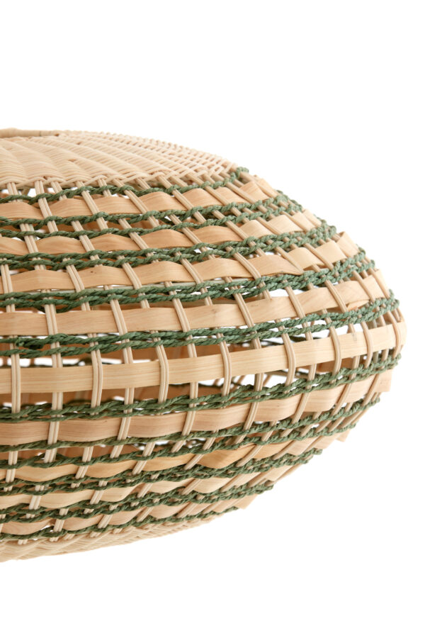 Ovale gevlochten rotan hanglamp Light & Living Tawela - Ø 50 cm - Image 3