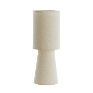 Crèmekleurige stoffen lamp Light & Living Mikkel - H 58 cm