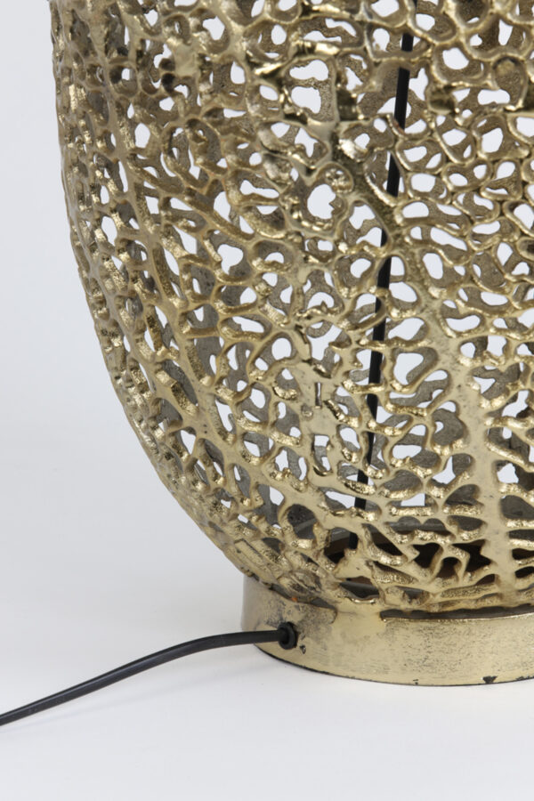 Gouden opengewerkte tafellamp Light & Living Sinula – H 55 cm - Image 5