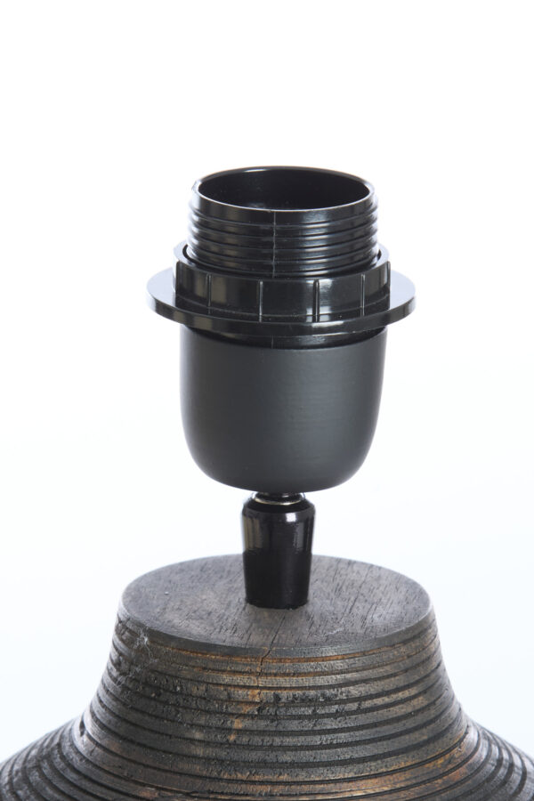Donkere ronde lampenvoet Light & Living Khomai - H 31,5 cm - Image 3