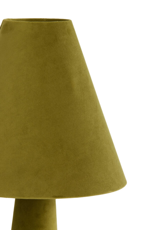 Olijfgroene stoffen schemerlamp Light & Living Devia - H 61 cm - Image 3