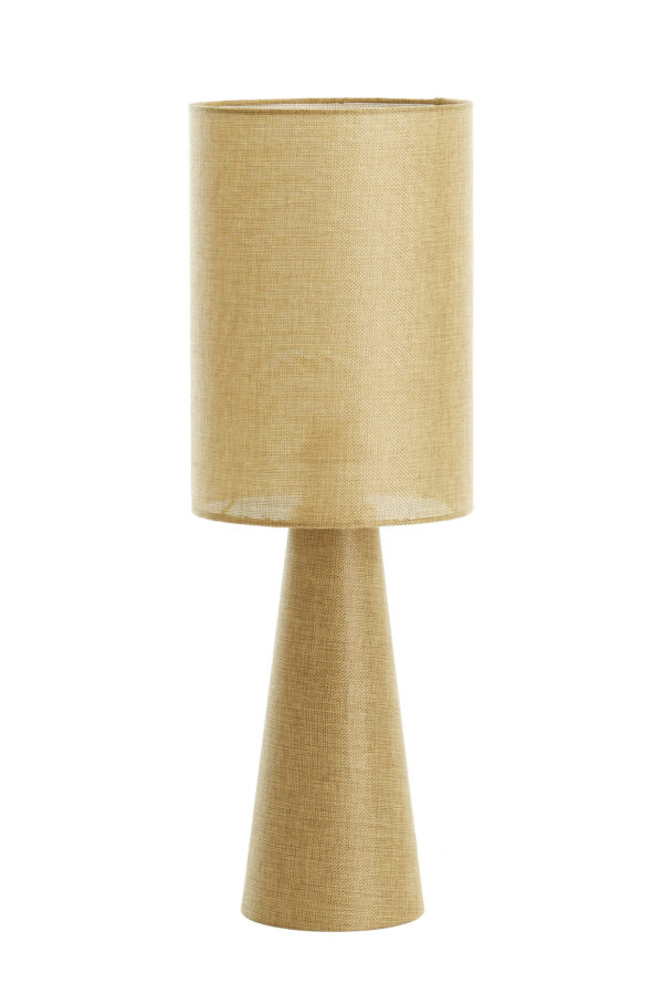 Stoffen tafellamp goud cilindervormig Light & Living Micky - H 58 cm - Image 2