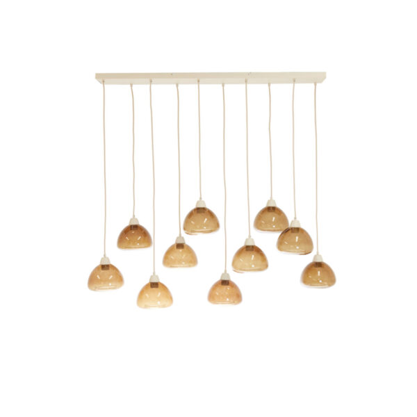 Gouden hanglamp met glazen koepels Light & Living Bisho - B 120 cm
