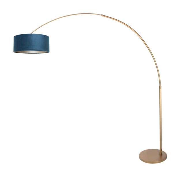 Bronskleurige klassieke booglamp blauwe kap Steinhauer Sparkled Light - Image 2