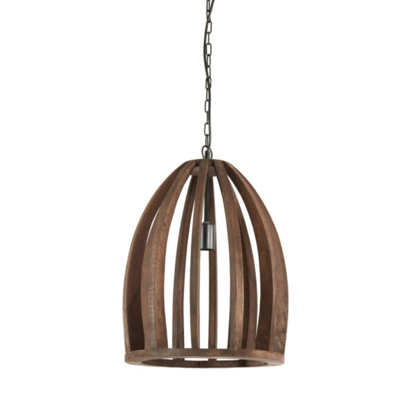 Houten hanglamp met open structuur Light & Living Haranka - Ø 38 cm