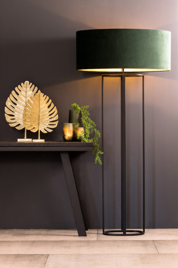 Zwarte metalen vloerlamp met open frame Light & Living Mylo – H 145 cm - Image 4