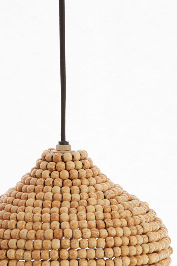 Houten kralen hanglamp naturel Light & Living Kalenga - Ø 21 cm - Image 5