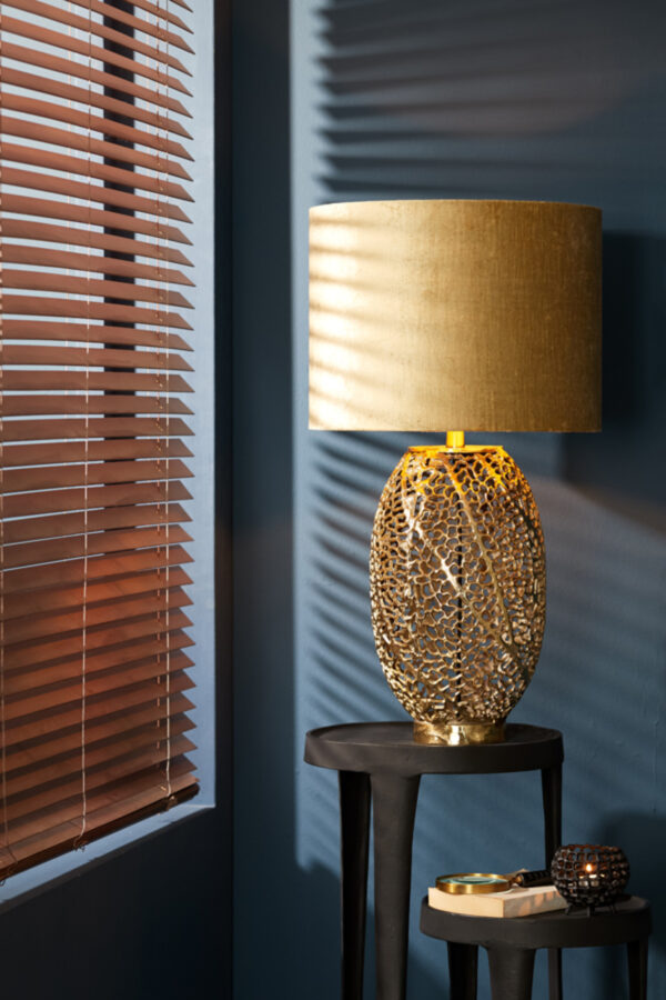 Gouden lampenkap in cilindervorm voor sfeer Light & Living Gemstone - Ø 40 cm - Image 4