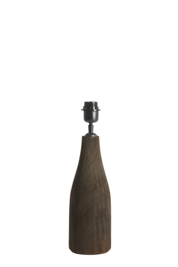 Donkerbruine houten lampvoet voor sfeervolle verlichting Light & Living Trapino - H 32 cm - Image 2