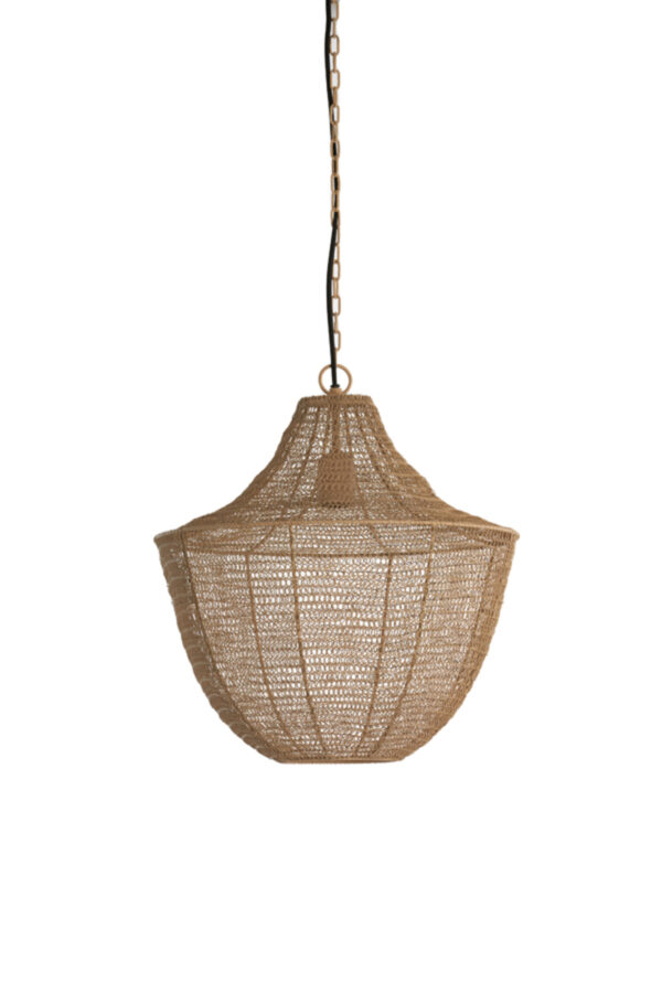 Natuurlijke rotan hanglamp kapvorm Light & Living Sharika - Ø 40 cm - Image 2