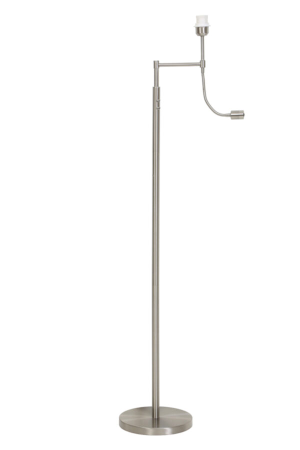 Staalkleurig armatuur met leeslampje Light & Living Calgary - H 138 cm - Image 2