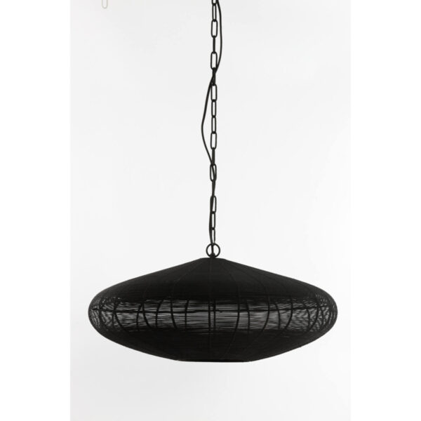 Ovale zwarte draad hanglamp Light & Living Bahoto - Ø 60 cm
