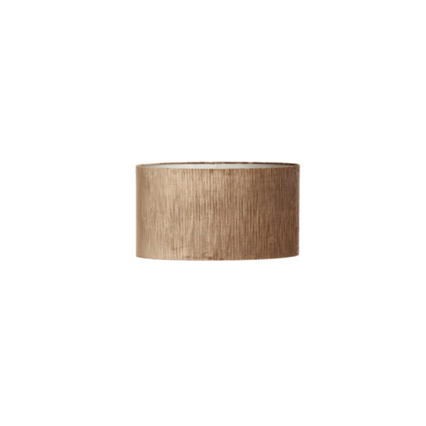 Geribbelde gouden lampenkap cilindervormig Light & Living Flair - H 28 cm