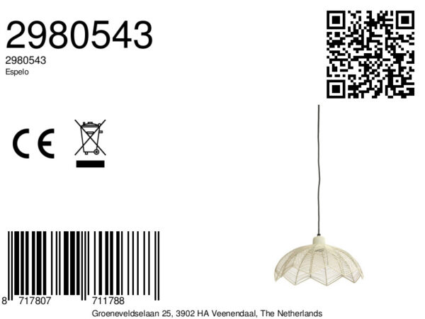 Witte metalen hanglamp compact Light & Living Espelo - Ø 35 cm - Image 7