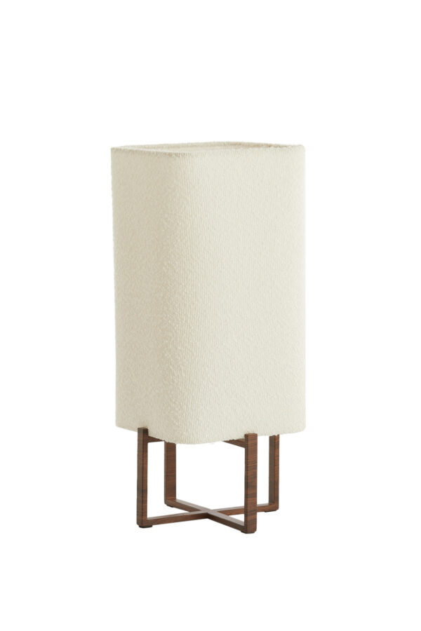 Sfeervolle tafellamp met crèmekleurige lampenkap Light & Living Wyn - H 50,5 cm - Image 3