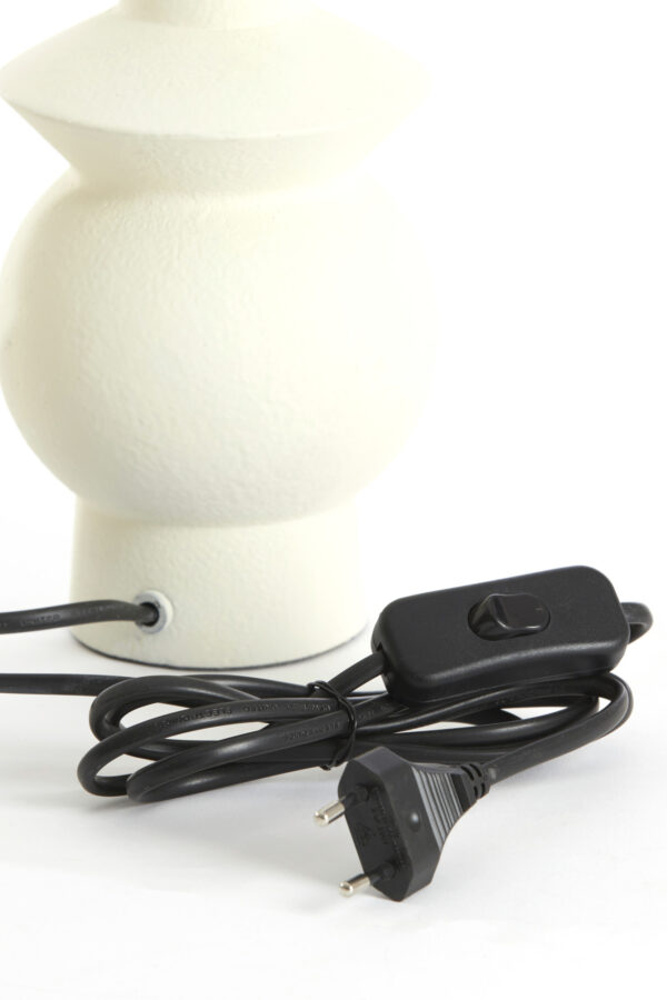 Witte keramische lampvoet voor sfeervolle verlichting Light & Living Esino - H 30 cm - Image 6