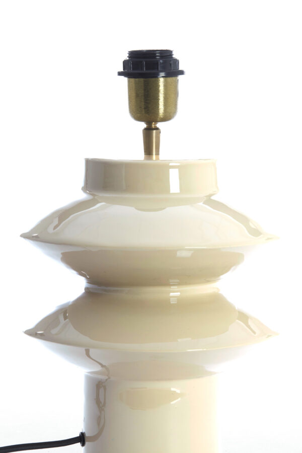 Keramische tafellamp ivoorkleurig Light & Living Petch - H 26 cm - Image 3