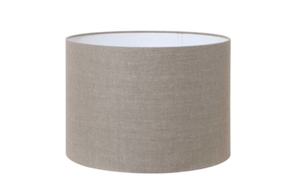 Cilindervormige taupe stoffen lampenkap Light & Living Dark Linen - Ø 25 cm - Image 2