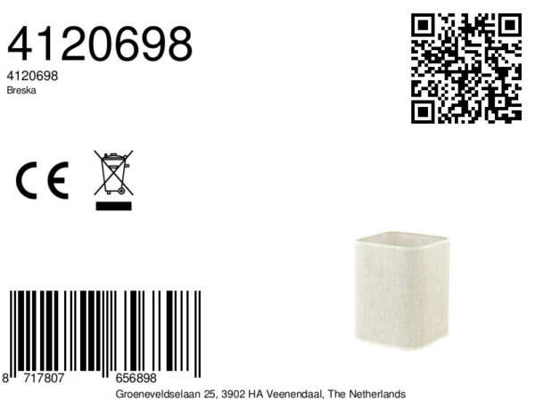 Lampenkap vierkant beige textuur Light & Living Breska - H 26 cm - Image 8