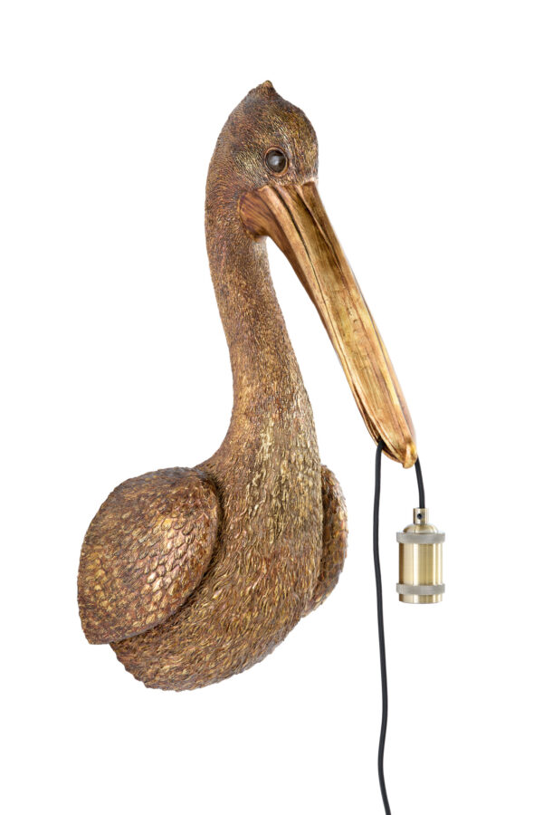 Gouden pelikanen lampenkap Light & Living Pelican - H 63 cm - Image 2