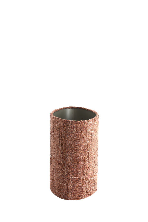 Bruine cilindervormige stoffen lampenkap Light & Living Osire - H 28 cm - Image 4