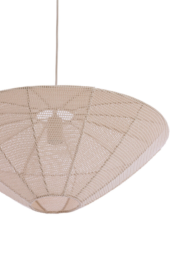 Geweven witte stoffen hanglamp Light & Living Satilla - Ø 50 cm - Image 4