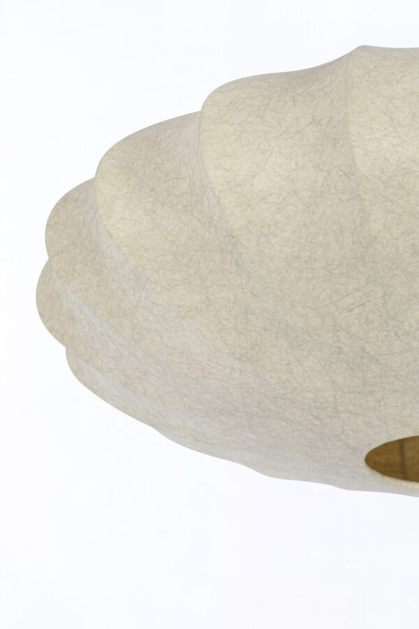 Crèmekleurige ronde hanglamp met textielkap Light & Living Fay - Ø 50 cm - Image 3