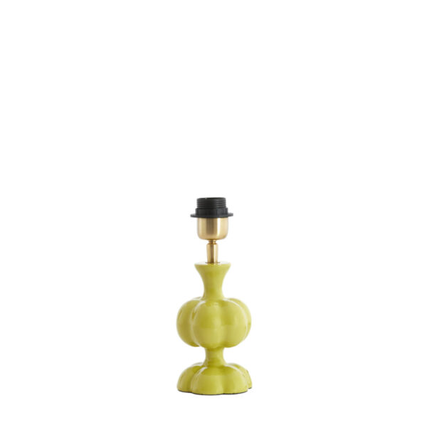 Geelkleurige lampenvoet Light & Living Caldas - H 20 cm