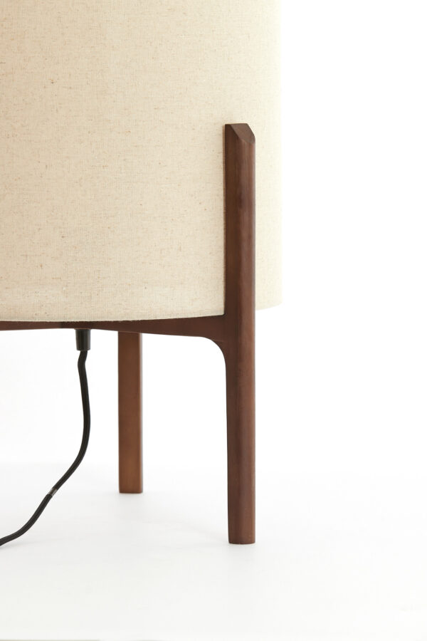 Ronde schemerlamp beige lampenkap Light & Living Litto - H 58 cm - Image 6