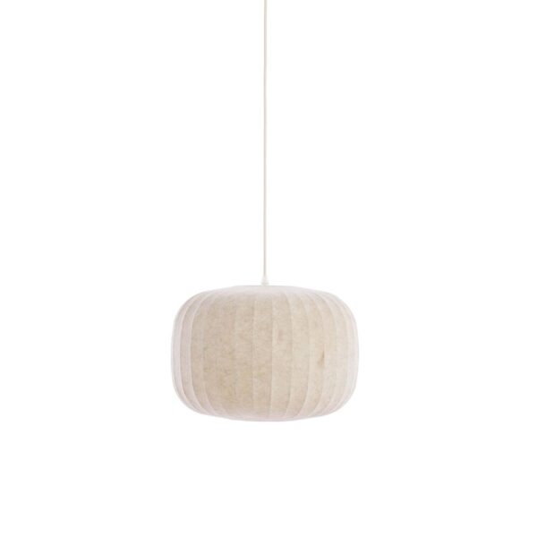 Crèmekleurige stoffen hanglamp sfeervol Light & Living Lexa - Ø 35 cm