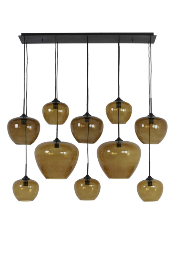 Set bruine glazen hanglampen Light & Living Mayson - B 120 cm - Image 3