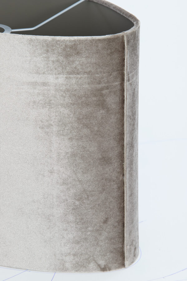 Taupe fluwelen lampenkap in cilindervorm Light & Living Palata - H 32 cm - Image 7