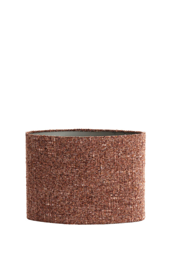 Bruine cilindervormige stoffen lampenkap Light & Living Osire - H 28 cm - Image 2