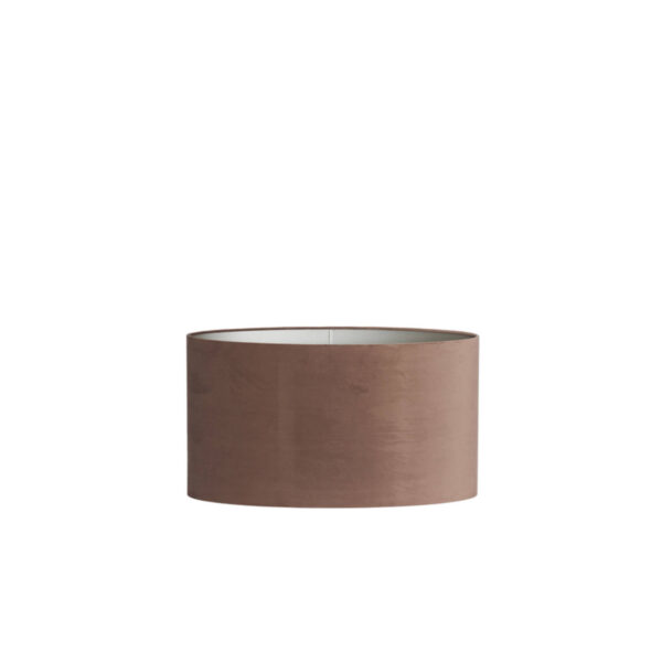 Cilindervormige lampenkap in bruin fluweel Light & Living Velours - H 32 cm