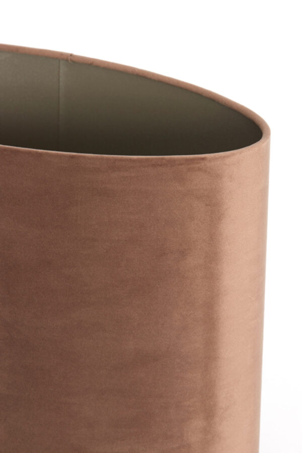 Cilindervormige lampenkap in bruin fluweel Light & Living Velours - H 32 cm - Image 5