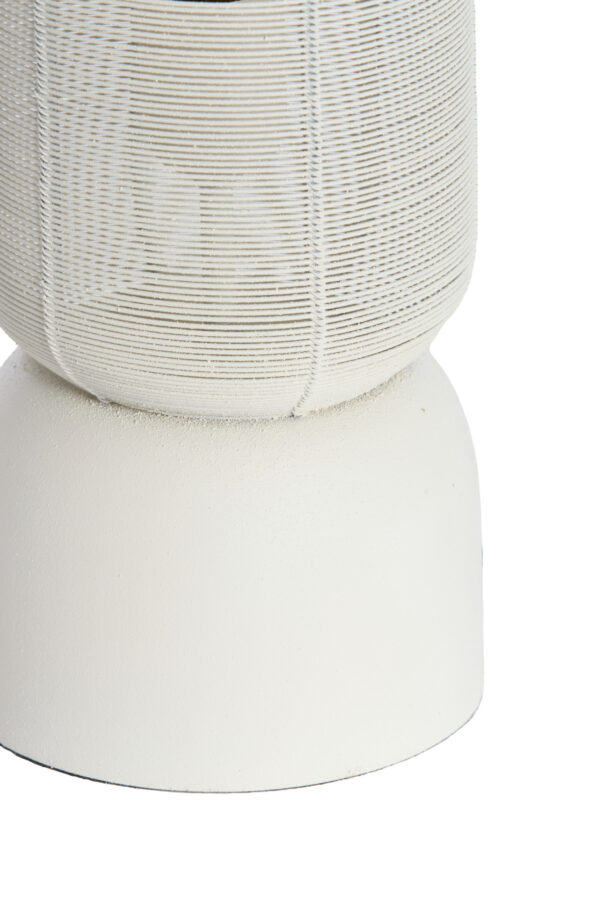 Cilindervormige lampevoet in wit Light & Living Lezuza - H 49,5 cm - Image 5