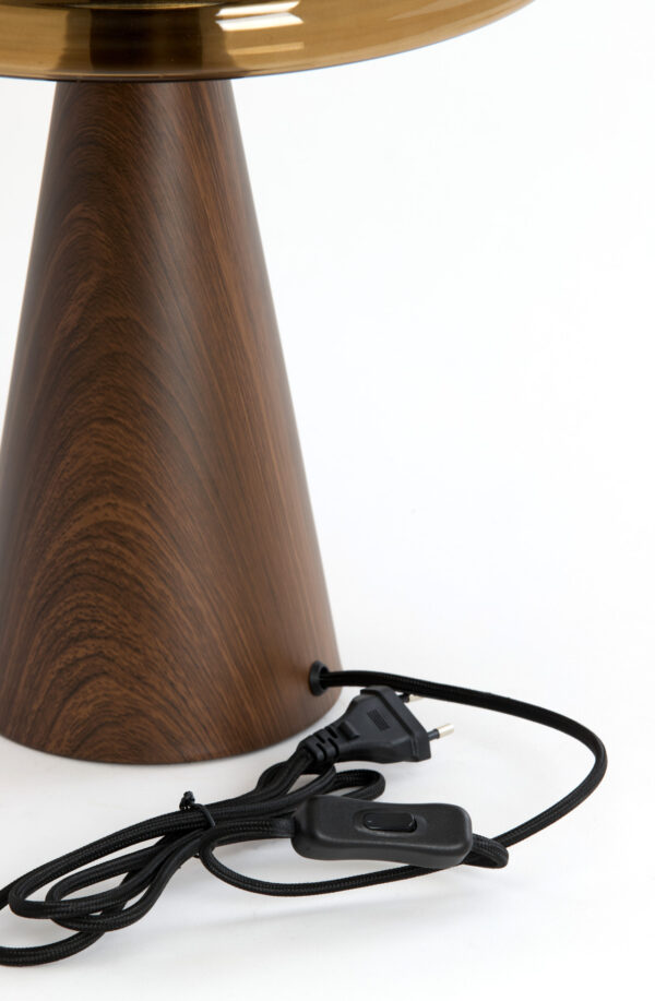 Vintage bruine glazen tafellamp Light & Living Mueda - H 43 cm - Image 4