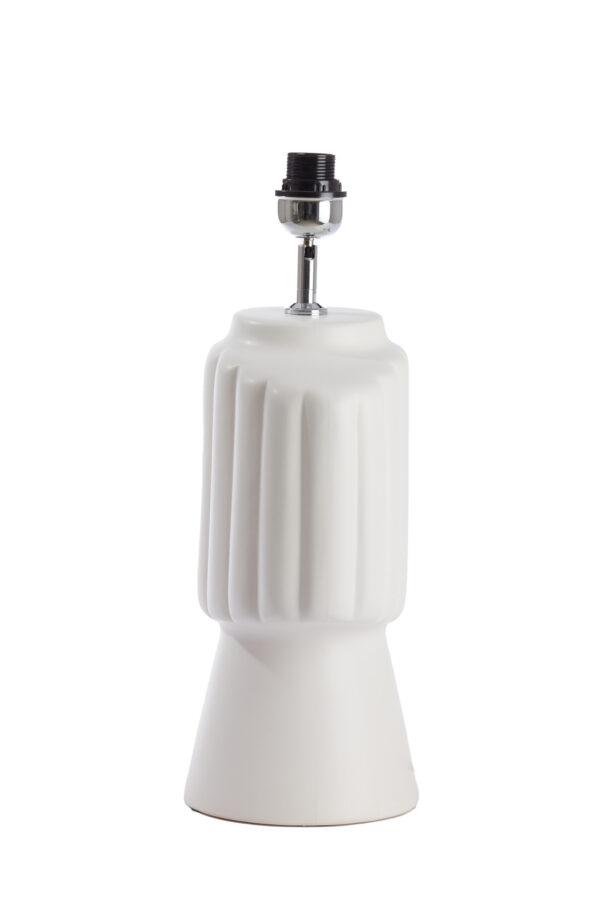 Geribbelde witte armatuur Light & Living Gandara - H 49 cm - Image 4