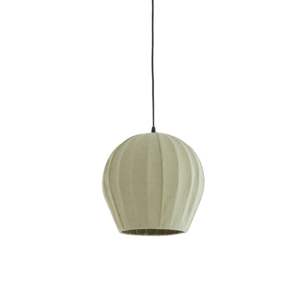 Groene stoffen hanglamp met rustige look Light & Living Zagori - Ø 35 cm