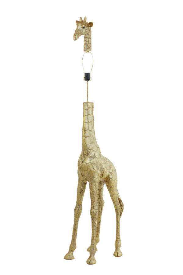 Grote goudkleurige giraffelamp Light & Living Giraffe - H 184 cm - Image 3