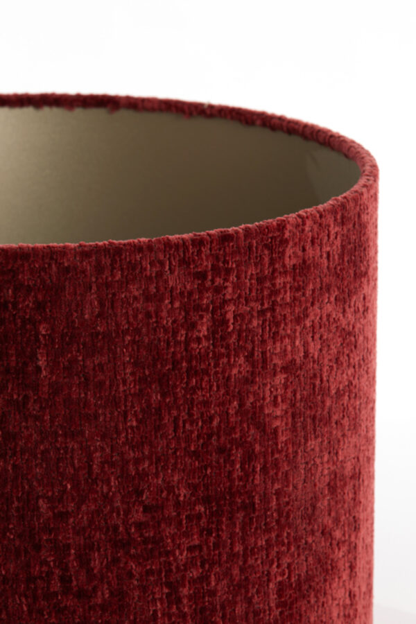 Rode fluwelen cilinderlampenkap Light & Living Ruby - Ø 30 cm - Image 3