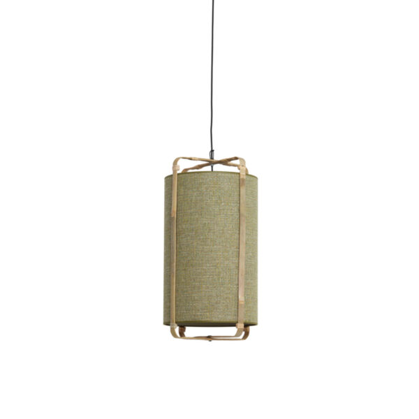 Groene cilindervormige hanglamp voor sfeer Light & Living Sendai - Ø 27 cm