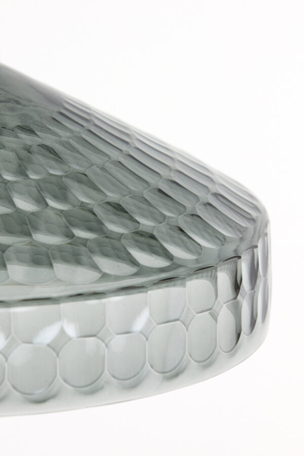 Grijze glazen hanglamp met structuur Light & Living Delilo - Ø 23 cm - Image 4