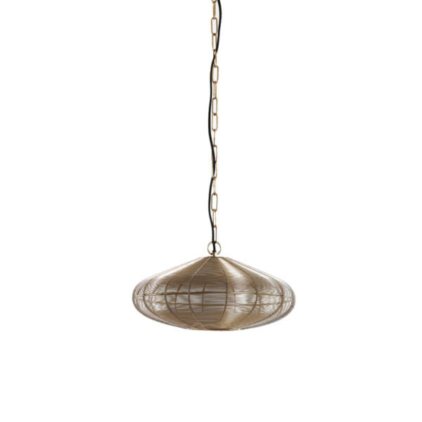 Gouden hanglamp met draadstructuur Light & Living Bahoto - Ø 40 cm