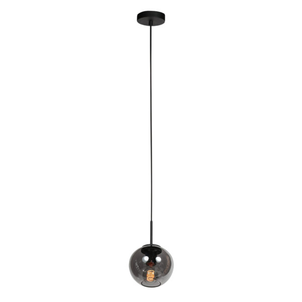 Zwarte moderne rookglas hanglamp Mexlite HaloSwap - Ø 15 cm - Image 6