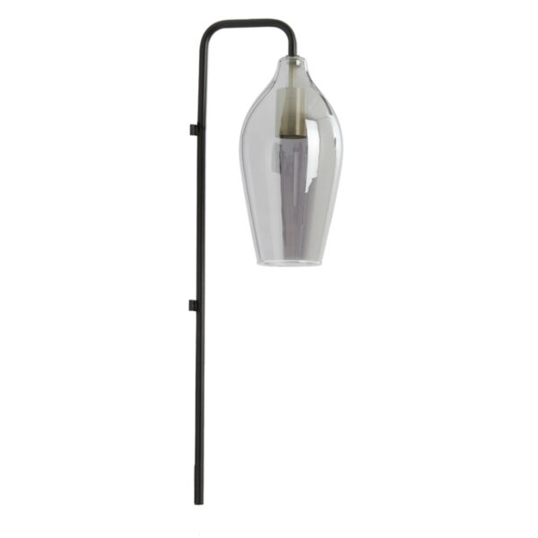 Glazen lampenkap metaal detail Light & Living Lukaro - H 65 cm