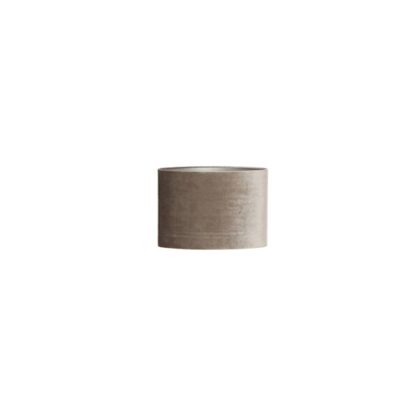 Cilindervormige taupe velours lampenkap Light & Living Palata - H 25 cm