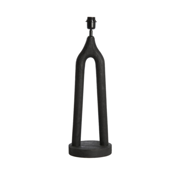 Zwart houten armatuur tafellamp Light & Living Xitta