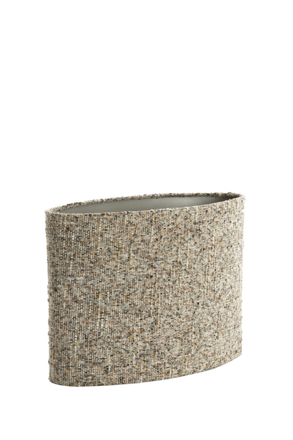 Beige gestofde cilindervormige lampenkap Light & Living Osire - H 32 cm - Image 3